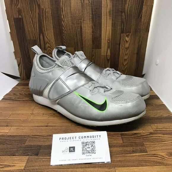 Nike Zoom PV 2 Gray Cleats Spike Shoes Men's Size 12.5 Comes w/Spikes and Tool - Picture 1 of 7